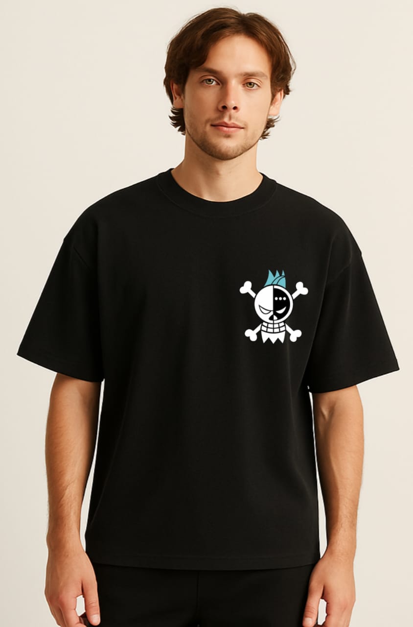 Split Soul – Attitude Skull Oversized Tee | RageWolf