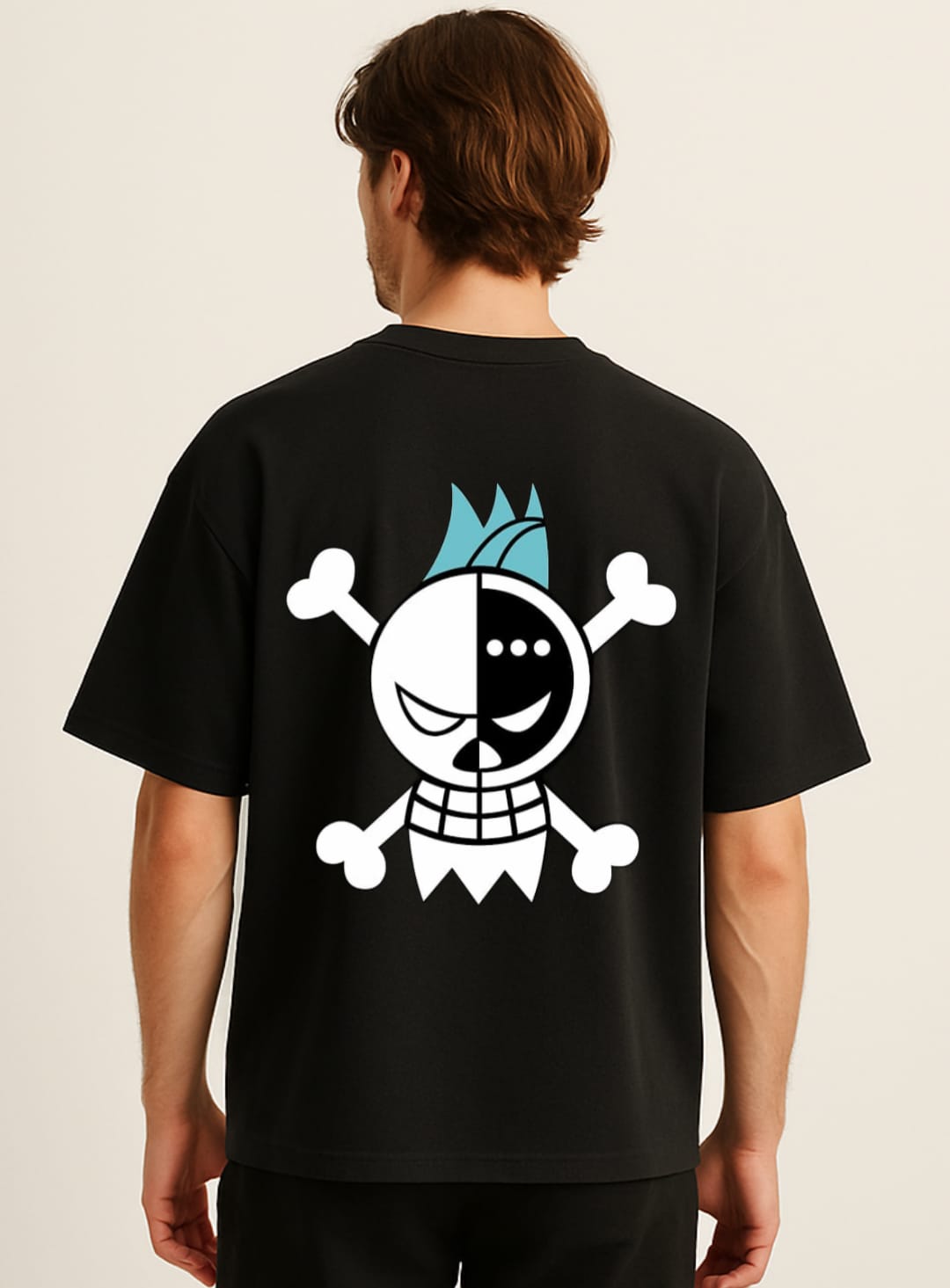 Split Soul – Attitude Skull Oversized Tee | RageWolf