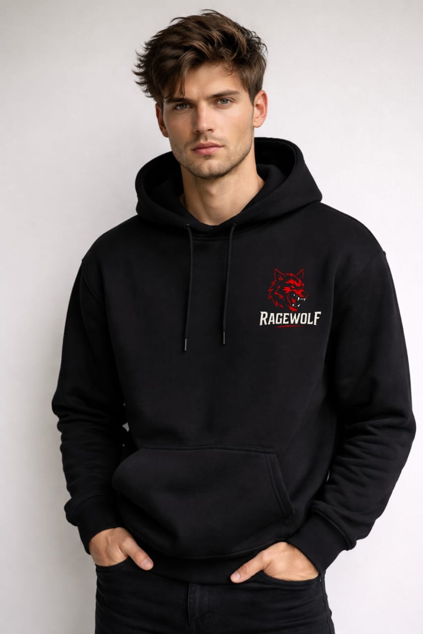 Fierce Howl Black Hoodie | RageWolf