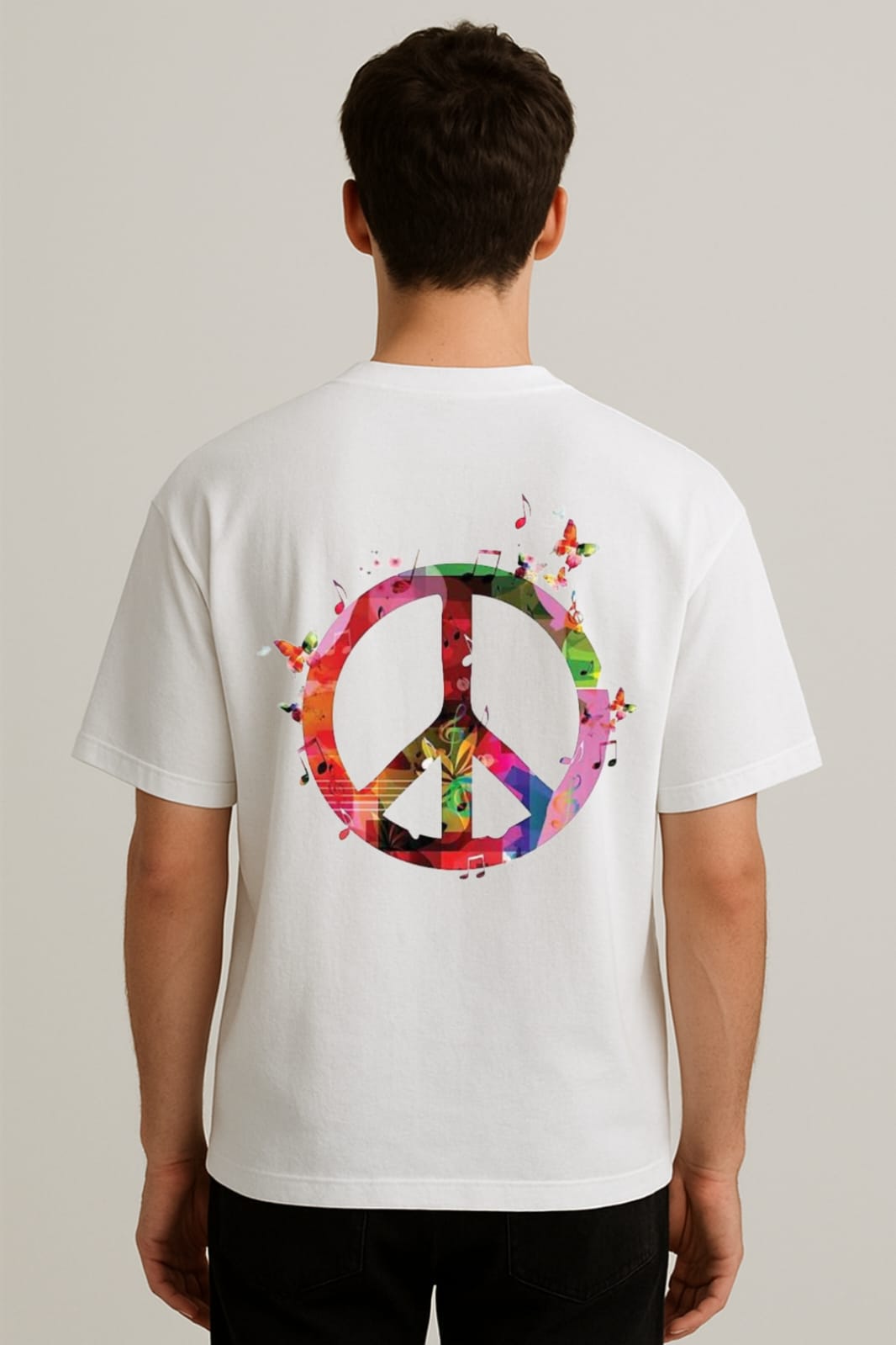 Vibrant Harmony – Peace Oversized Tee | RageWolf