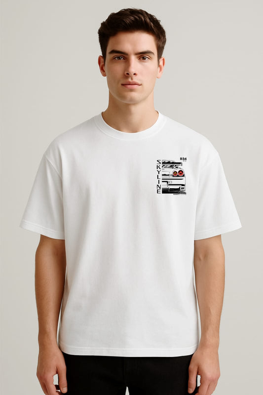 Midnight Legend – Skyline R34 Oversized Tee | RageWolf