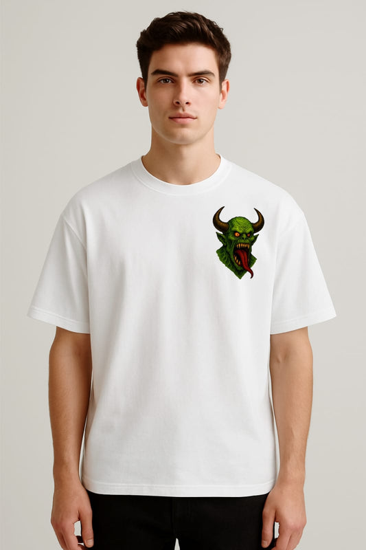 Demon’s Wrath – Horned Beast Oversized Tee | RageWolf