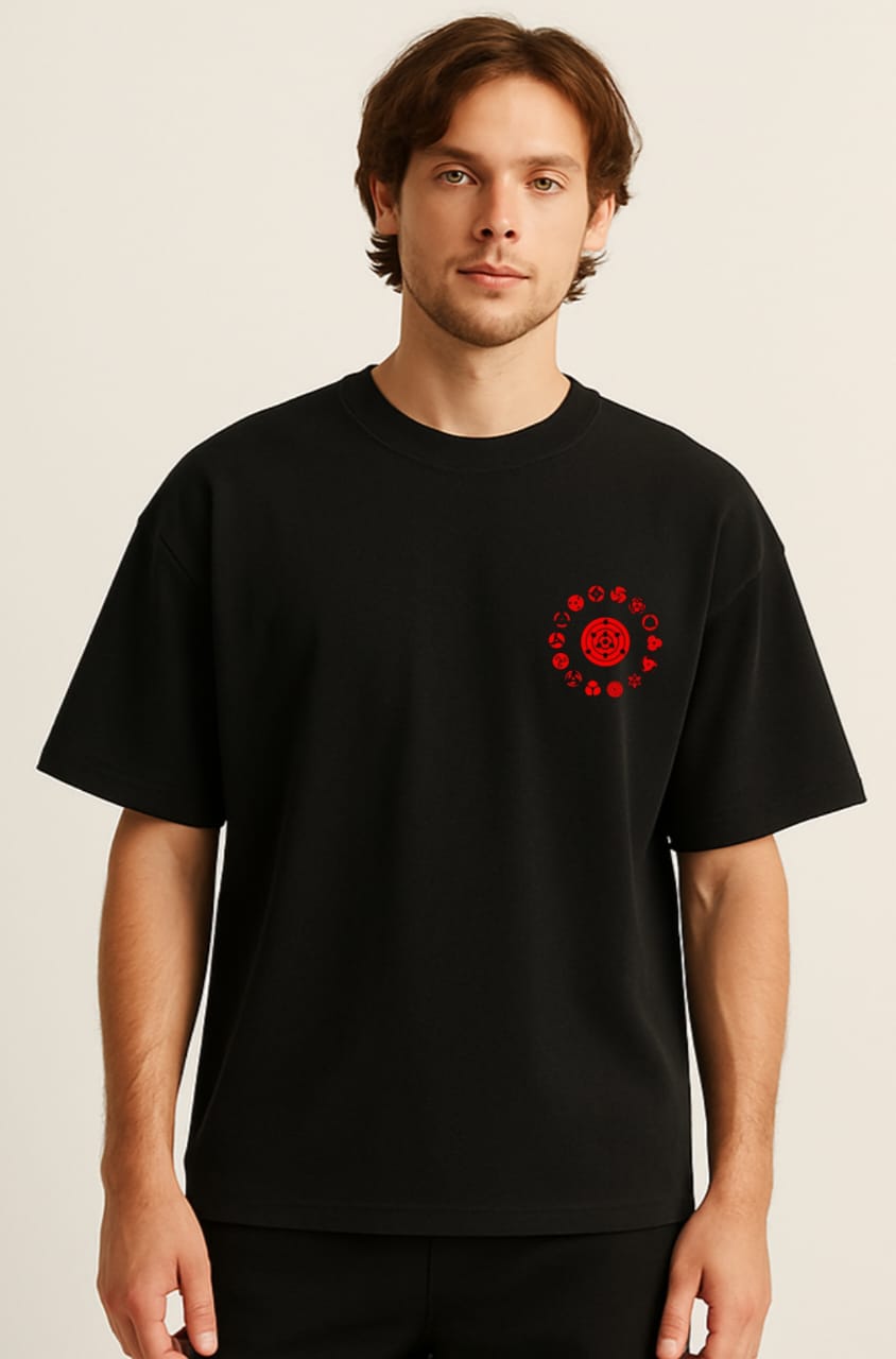 Eyes of Power – Eternal Sharingan Oversized Tee | RageWolf