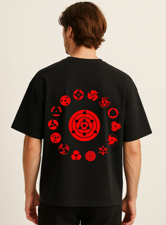 Eyes of Power – Eternal Sharingan Oversized Tee | RageWolf