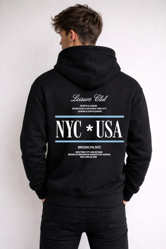 NYC USA Leisure Club Hoodie | RageWolf
