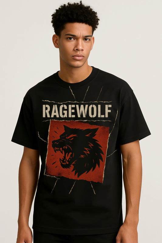 Ragewolf Drop Shoulder T-Shirt – Hear the Roar, Wear the Power | RageWolf