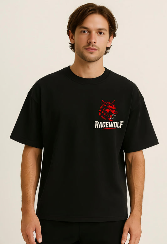 Warrior Wolf Drop Shoulder T-Shirt
