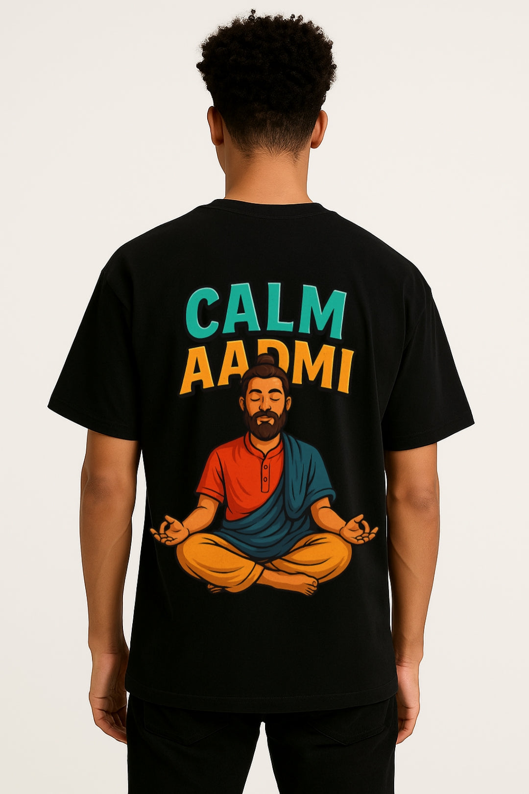 Calm Aadmi Drop-Shoulder Tee | RageWolf