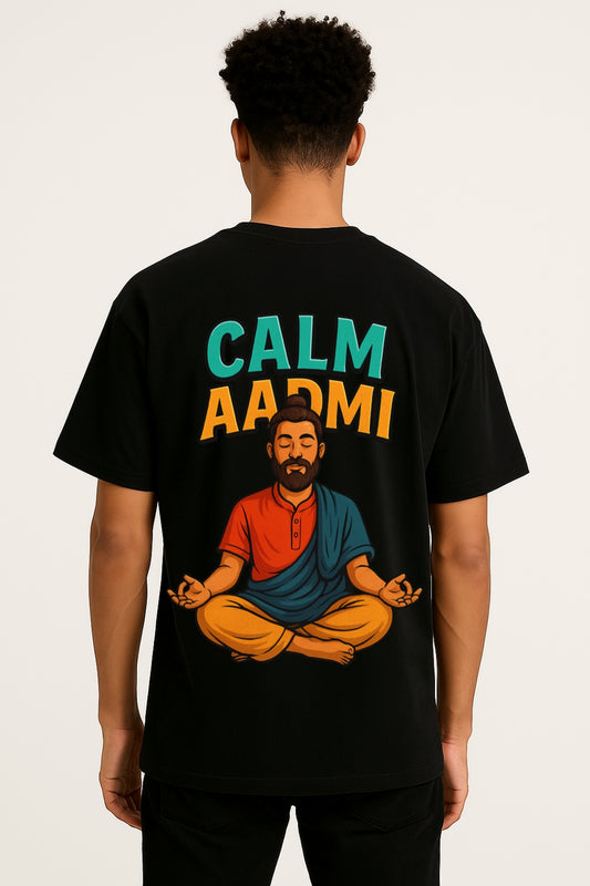Calm Aadmi Drop-Shoulder Tee | RageWolf