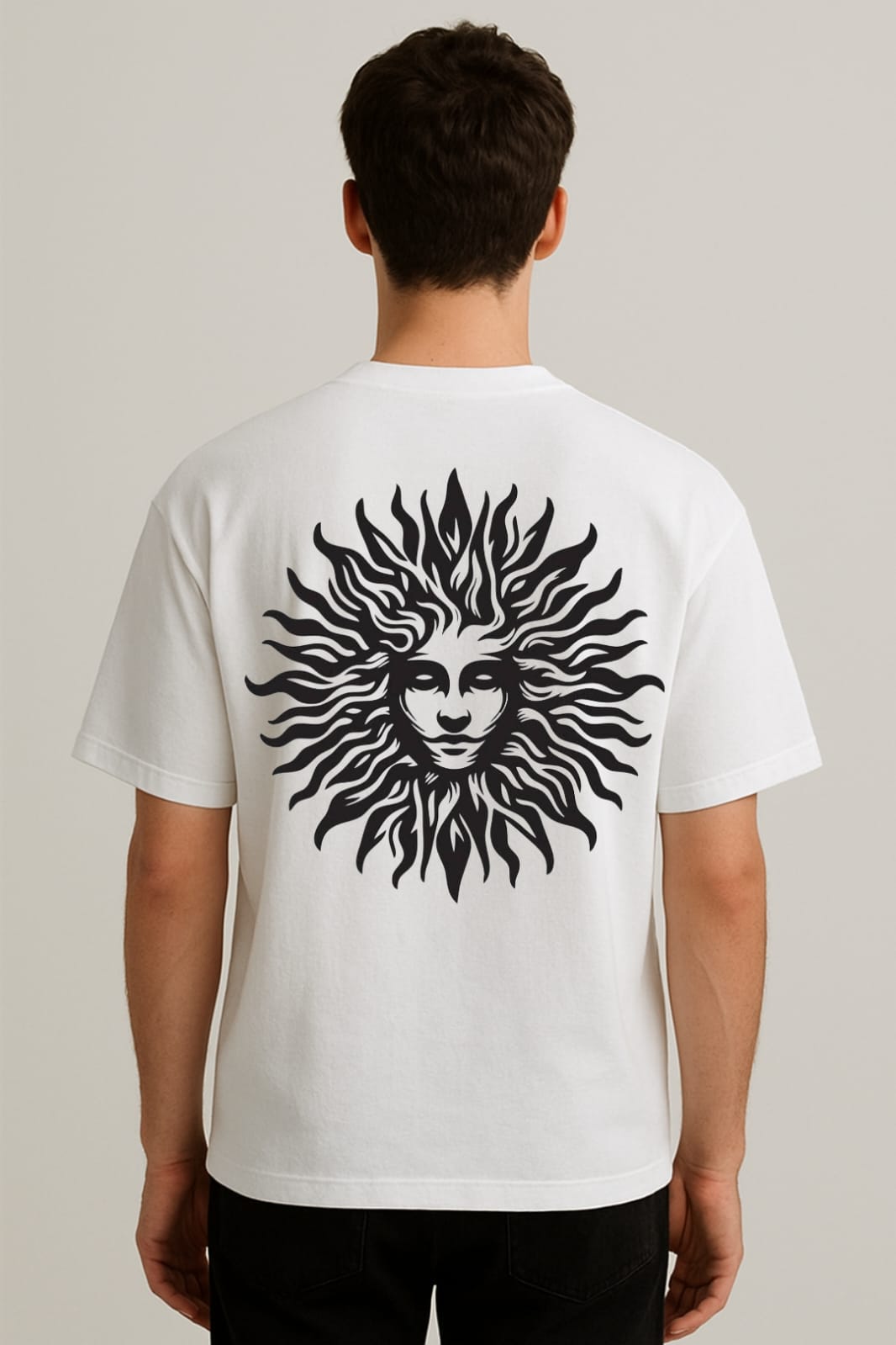 Solar Spirit – Radiant Sun Oversized Tee | RageWolf