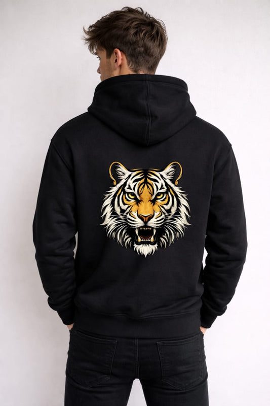 Roaring Tiger Black Hoodie | RageWolf