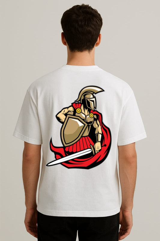 Valor Unleashed – Spartan Warrior Oversized Tee | RageWolf