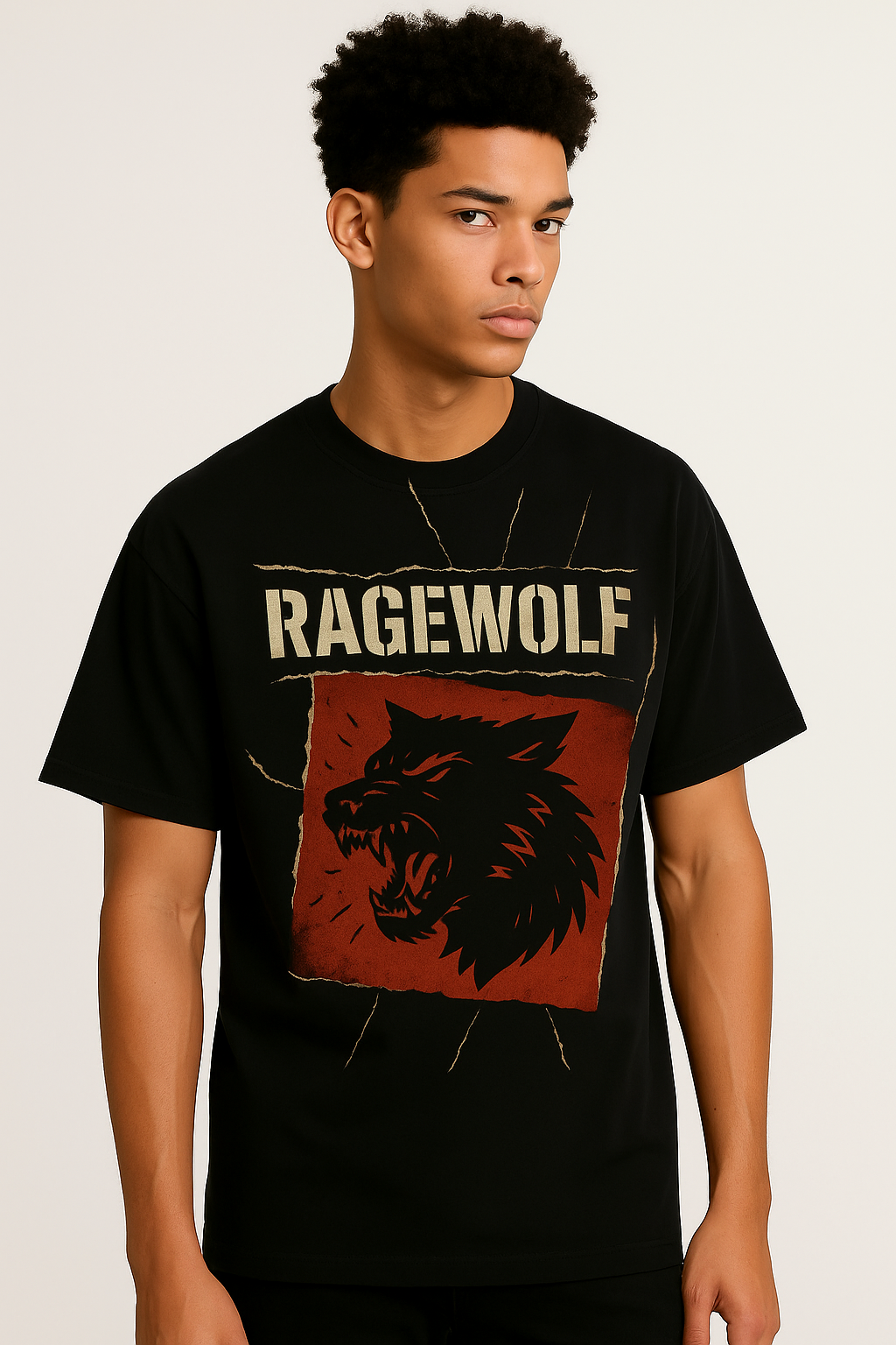 Ragewolf Drop Shoulder T-Shirt – Hear the Roar, Wear the Power | RageWolf