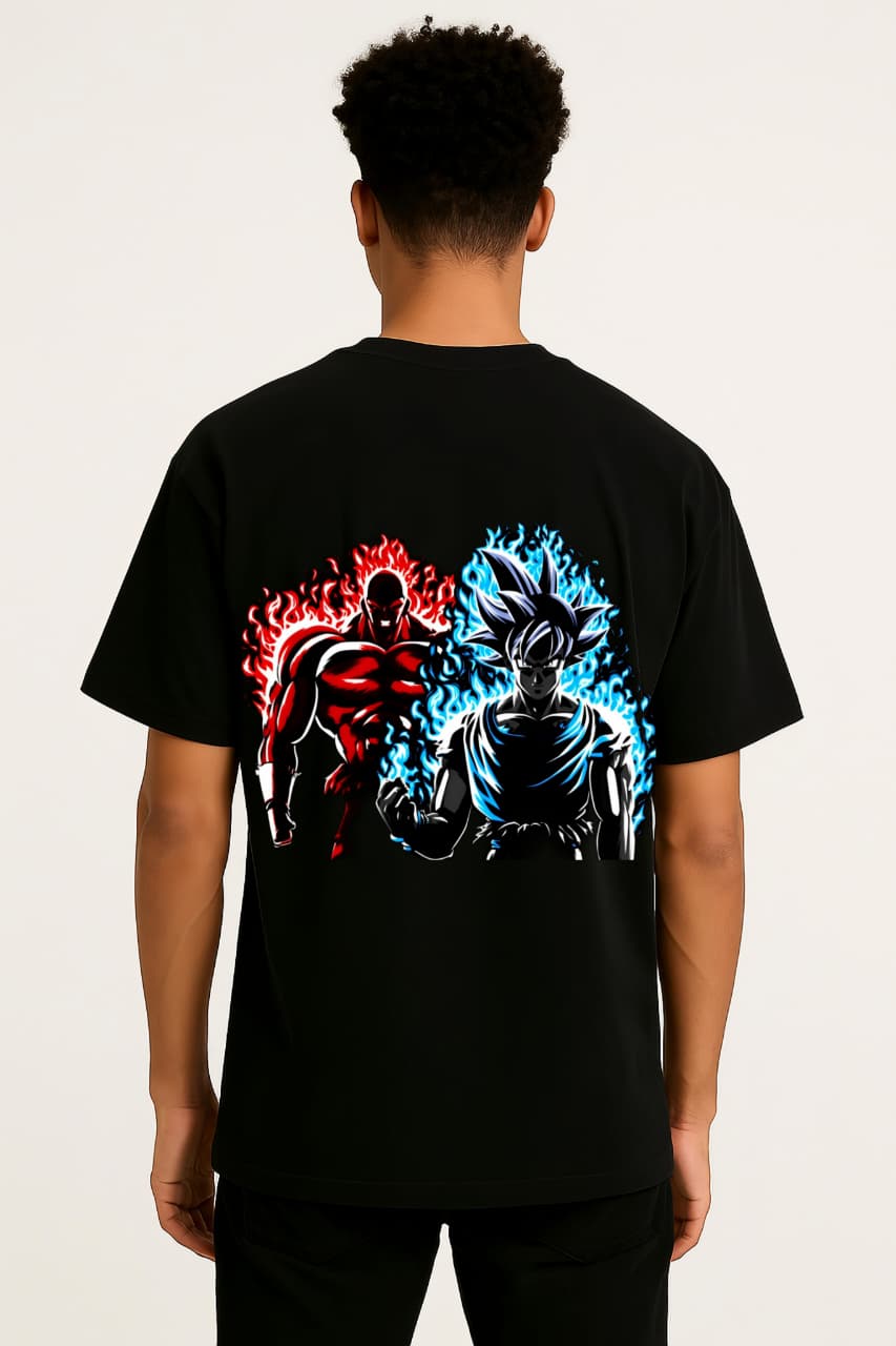 Beyond Limits – Goku Ultra Instinct X Jiren Streetwear Tee | RageWolf
