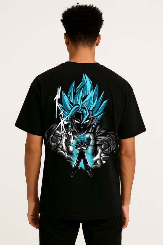 Fusion Ascended – Vegito Blue Oversized Tee | RageWolf