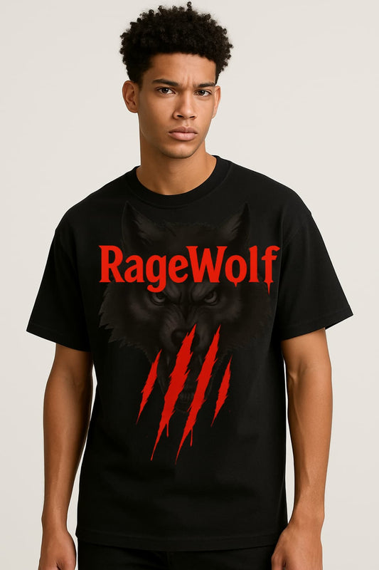 Drop Shoulder silent wolf T-shirt | RageWolf